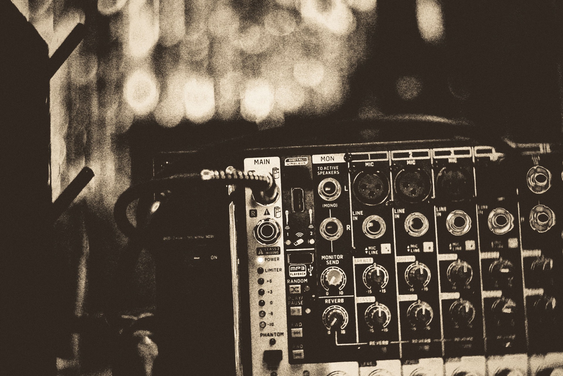 the sound mixer